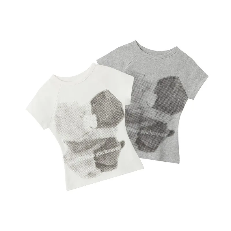 

Ne American Sle oulder Sve Футболка Slim Fit ort Sve Женская новая круглая футболка Ne Spicy Top Cotton Busin H...