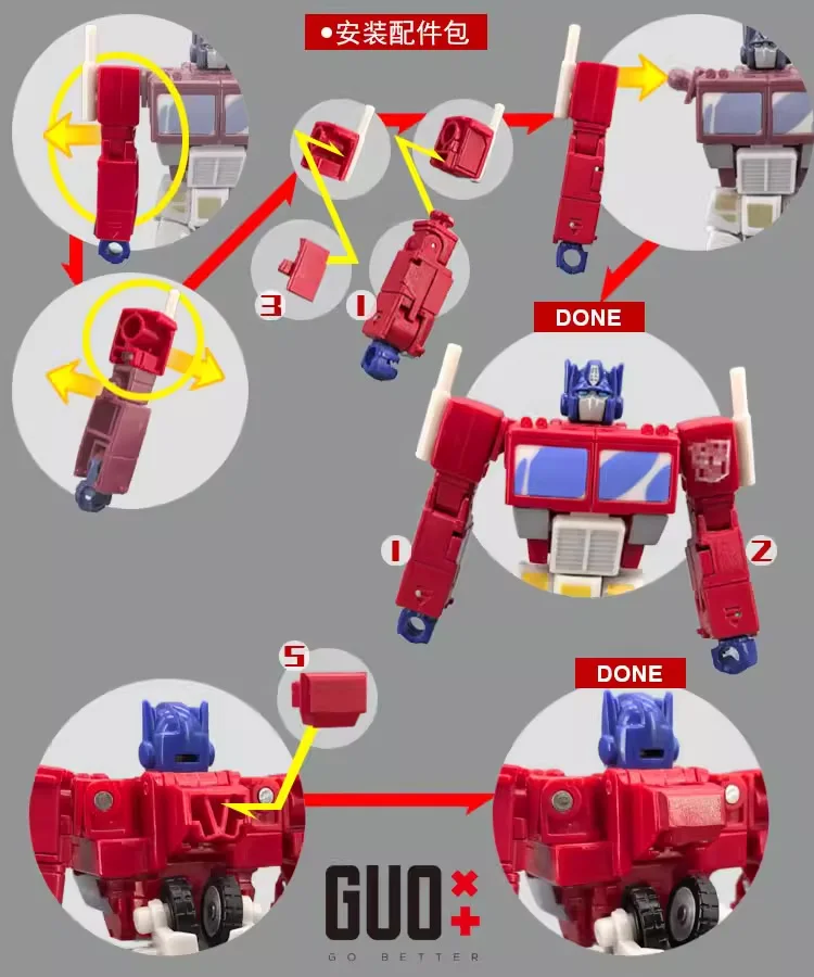 Studio Series SS Devastator Optimus Prime Arm Replacement & Gap-Filling Kits