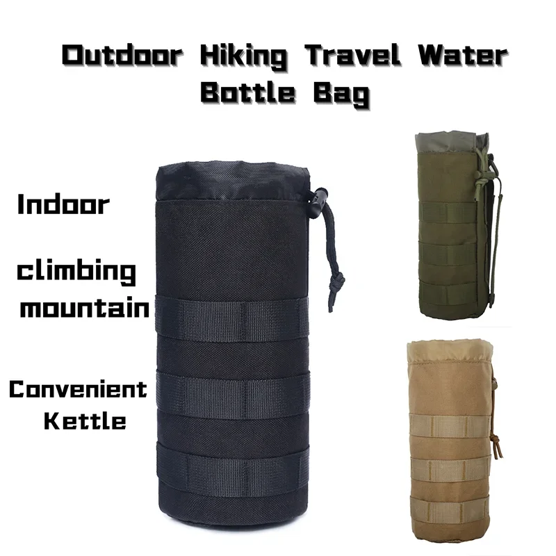 Outdoor Hiking Travel Water Bottle Bag Cup Bag Tactical Waist Pack Outside Miscellaneous Packing Pop Bottle Bag