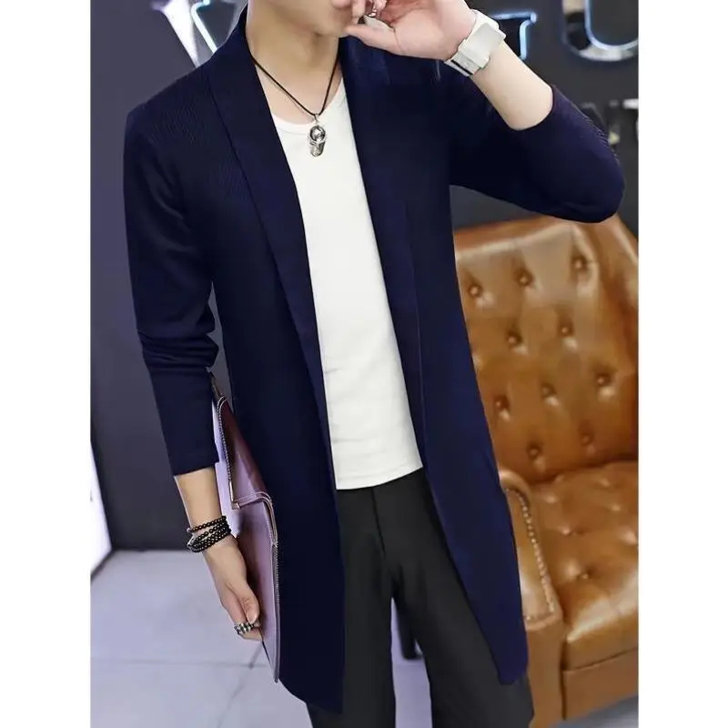 

Men's Knitted Sweater Thiened Coolmax Fiber Collar Nine Sve Length Ciwalk Suitable Knitwear Faionable New Arrival