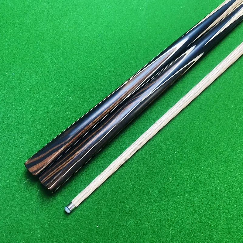 Handmade One Piece Billiard Cues Snooker Pool Cue with Ash Wood Forearm and Ebony Tips Light Weight and Durable