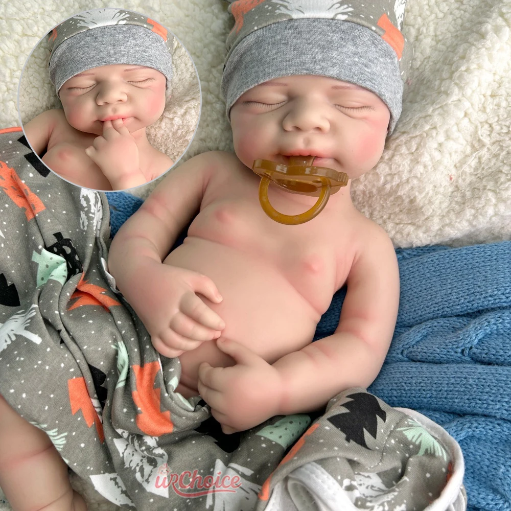 

Реалистичная 19-дюймовая мягкая силиконовая кукла Reborn для маленьких девочек/мальчиков, утяжеленная кукла с открытым ртом, мемориальный подарок на память для исцеления сердечек