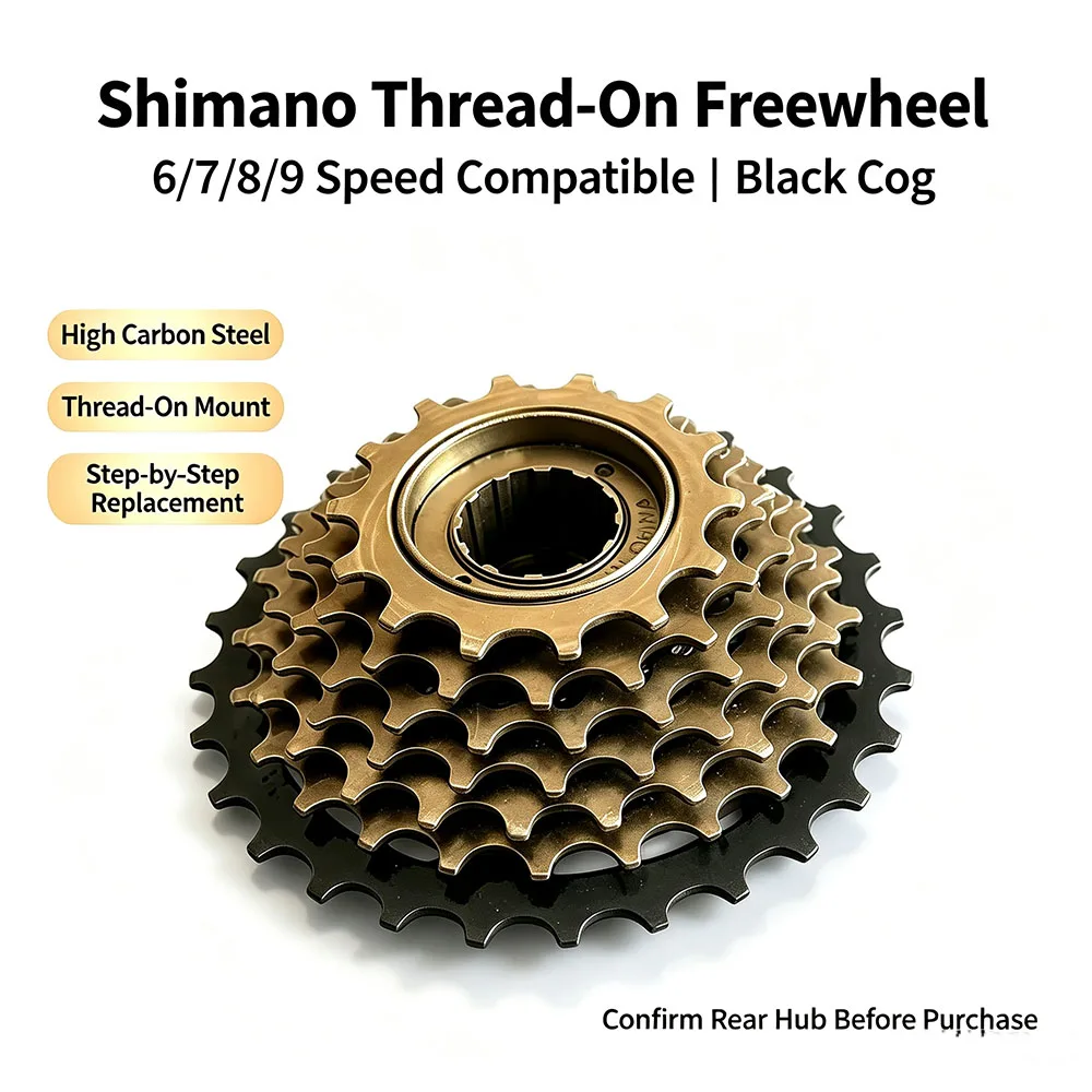 Bicycle Thread‑On Freewheel Speed Screw‑On Rear Cog Gear Replacement For Old MTB Commuter Student Bike Anti‑skip Smooth Shifting