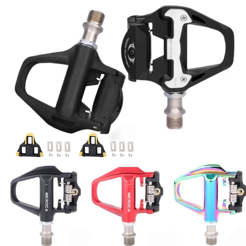 

Алюминиевые педали Mtb SPD с герметичными подшипниками, черные, красочные, красные, нейлоновые педали без зажимов 14 мм с шипами для деталей велосипеда для шоссейных гонок