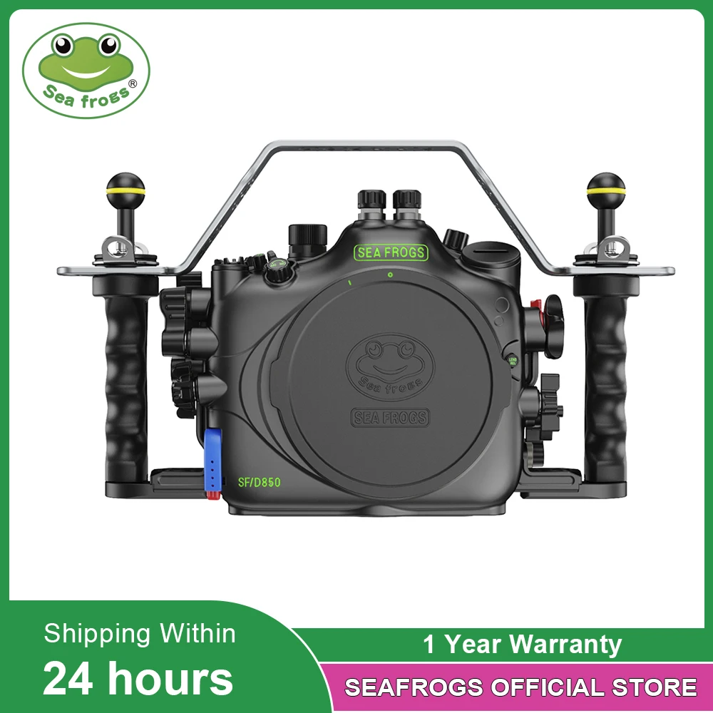 

Seafrogs SF13002 Professional 100M Waterproof Camera Housing Aluminum Alloy Camera Case Body For Nikon D850 Diving Case Body