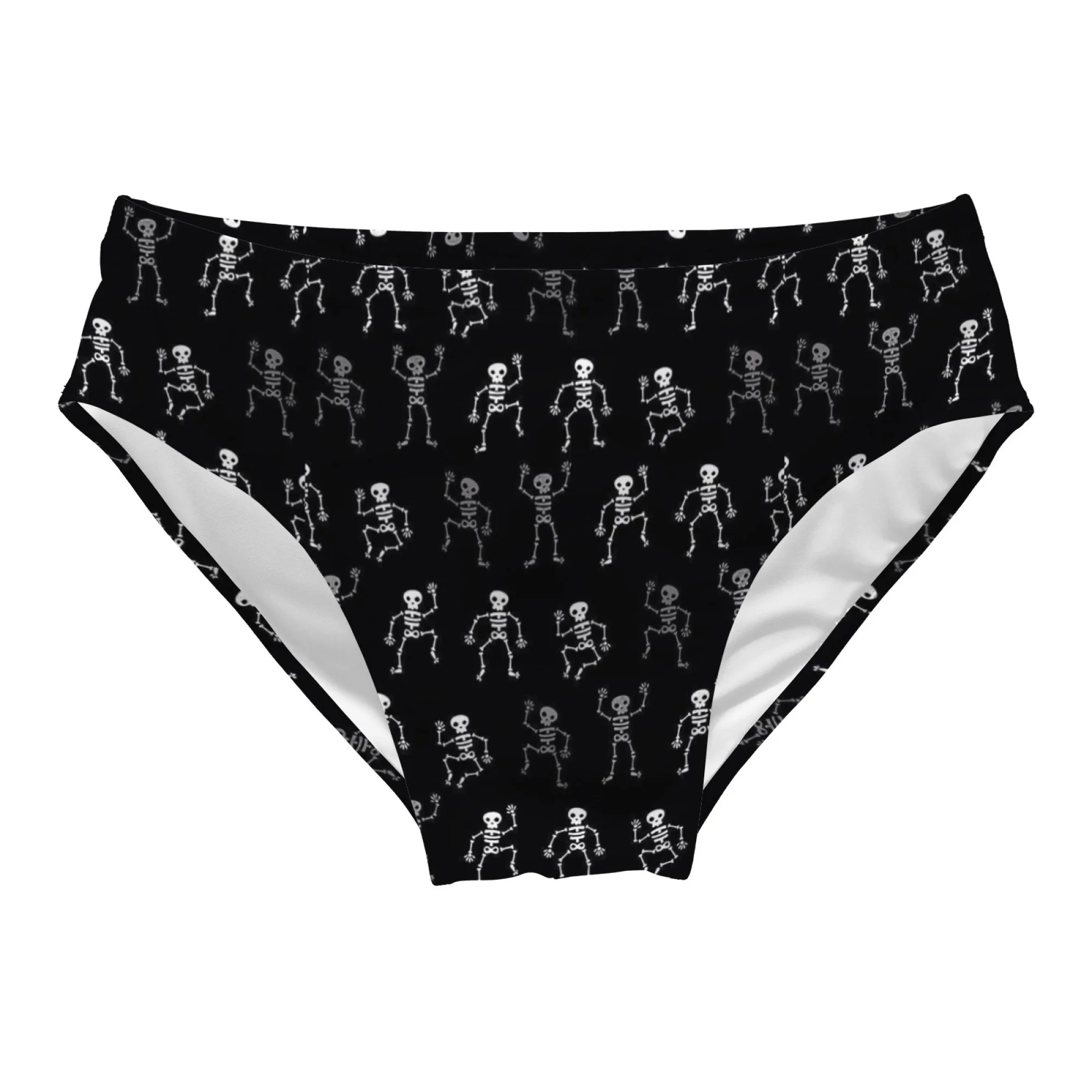 Dancing Skull Swim Trunks Slim Fit Durable Drawstring Triangle Swim Trunks Water Parks Island Sunbathing Men's Vacations Gifts