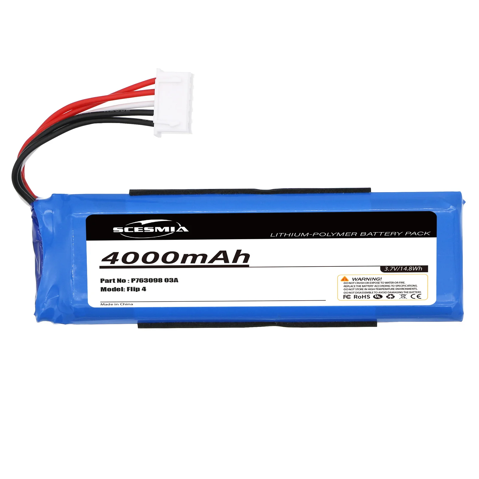 Speaker 4000mAh Battery for JBL Flip 4 Flip 4 Special Edition GSP872693 01 GSP872693 03A P763098 03A view 6