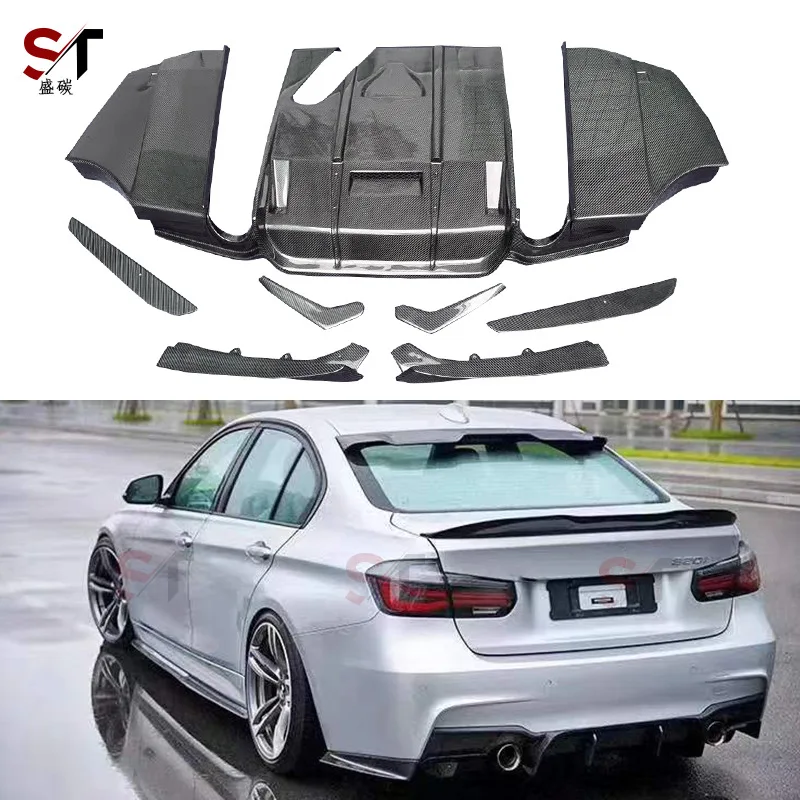 

Suitable for BM 3 Series F30 F35MT Sport GEEX Carbon Fiber Rear Lip Tail Lip Diffuser Modification