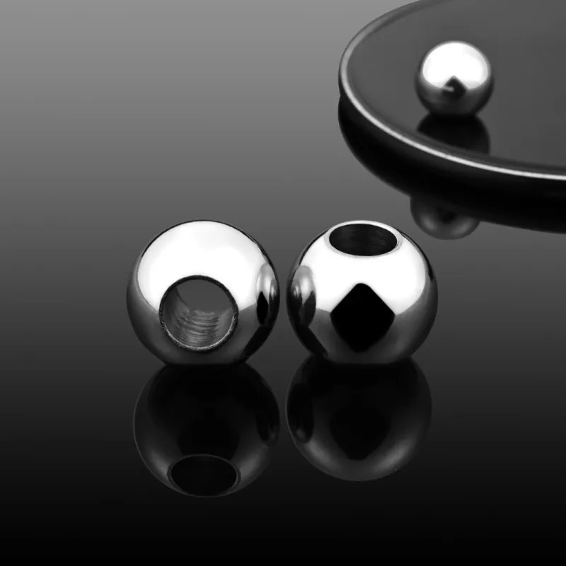 Solidne kulki ze stali nierdzewnej 304 z otworami przelotowymi bez gwintu 20 mm 25 mm 30 mm 35 mm 40 mm 45 mm 50 mm 55 mm 60 mm Słaby magnetyczny — zdjęcie 5