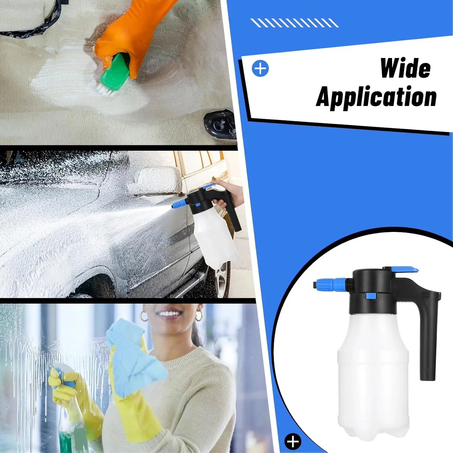 1.5L التحمل رغوة غسيل السيارات 2600mAh بطارية انس مسقاة رغوة تفصيل البخاخ الأنظف لحديقة سقي تنظيف المنزل