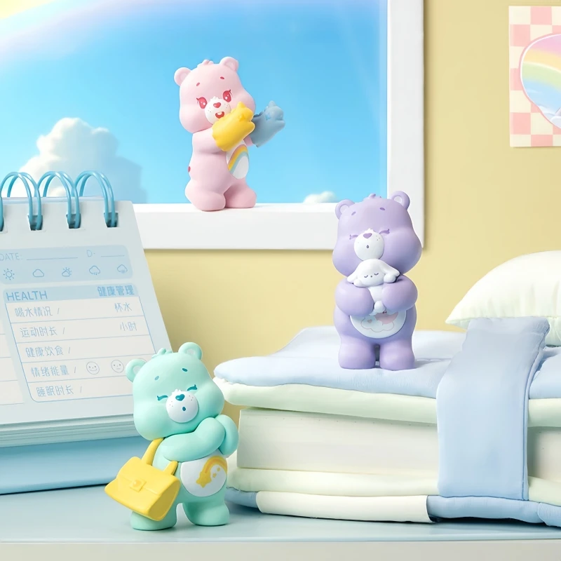 Baru Asli Care Bears Little Things Series Cubby Face Blind Box Action Figure Hadiah Lucu untuk Seri Pesta Ulang Tahun Anak-anak