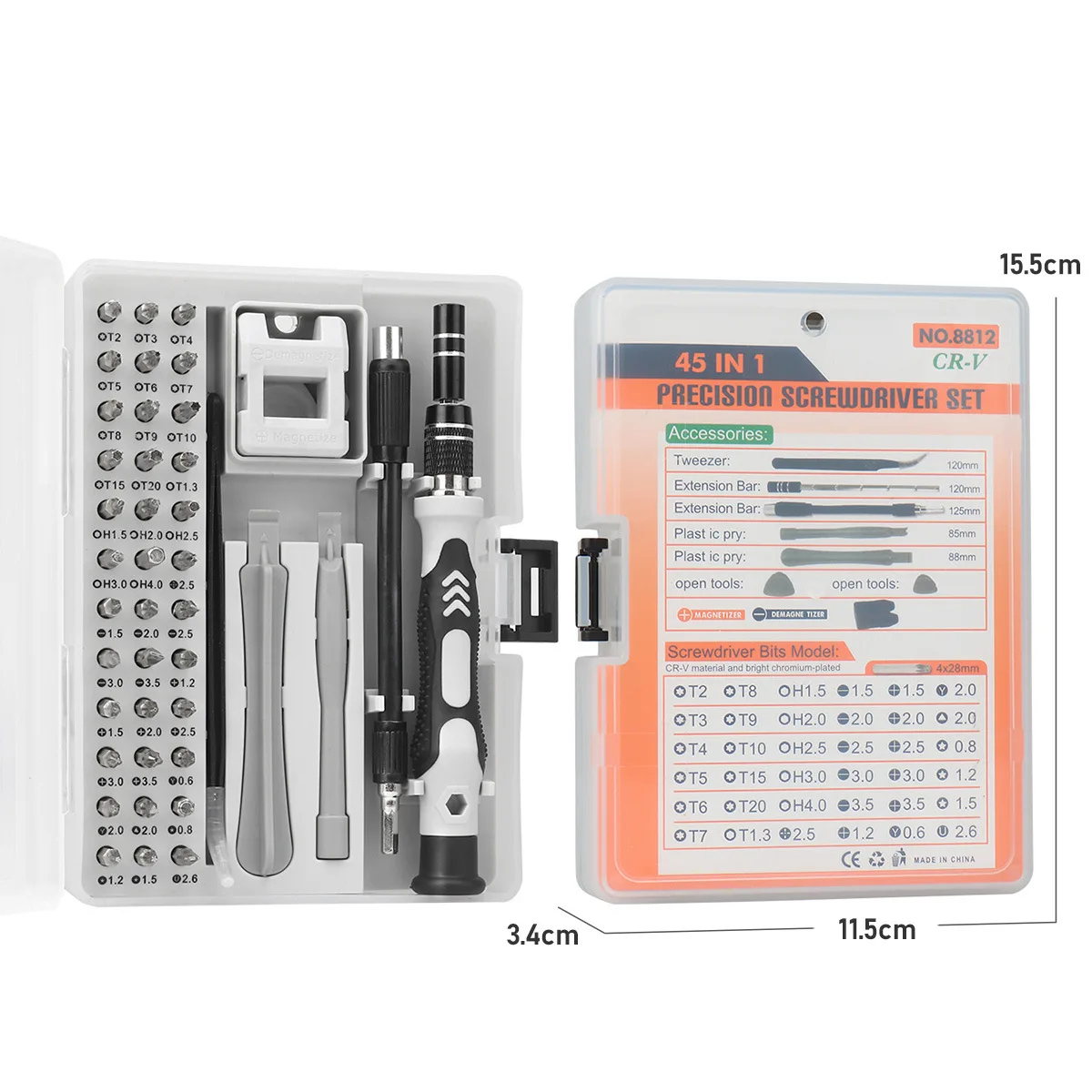 45 in 1 screwdriver set combination manual screw, clock, glasses, mobile phone maintenance combination tool