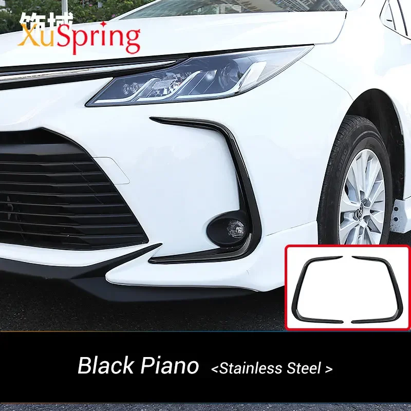 Car Front Fog-light Lamp Trim for Toyota Corolla E210 2019 2020 2021 2022 2023 Garnish Chrome Styling Exterior Accessories