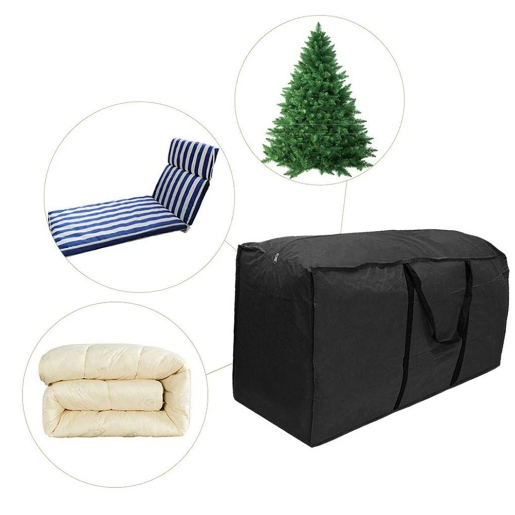 1pc Christmas Tree Storage Bag Waterproof Organizer Xmas Tree Container Double Handles Large Opening Full Zipper