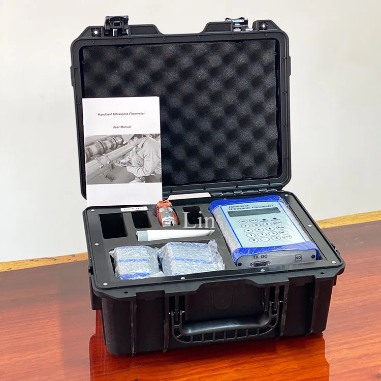 TLF 0.5% الدقة S M L الاستشعار 3.6 فولت بطارية RS485 المحمولة المشبك على السائل مقياس التدفق بالموجات فوق الصوتية للمياه