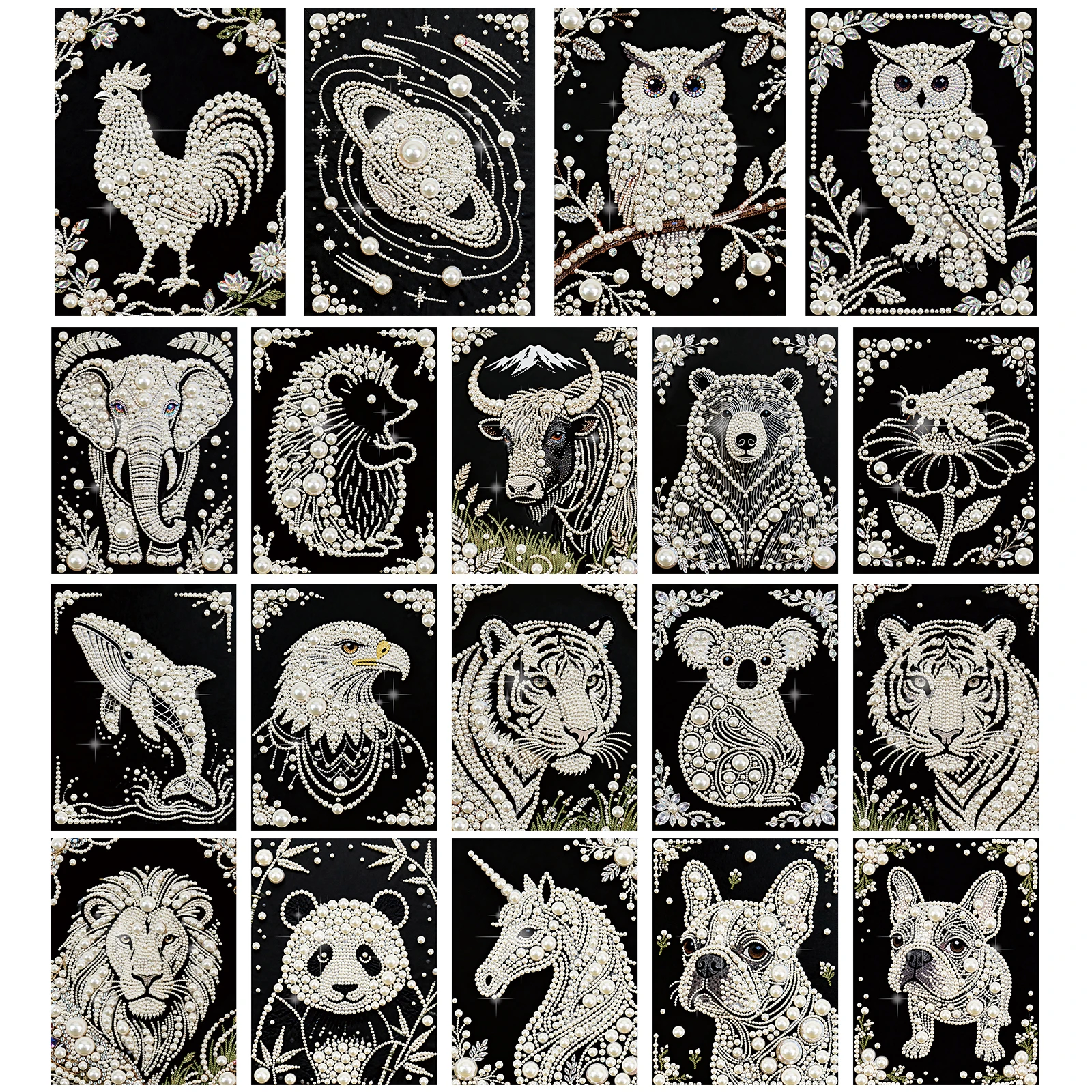 Animal Special Shaped 5D DIY Partial Drill Diamonds Paintings Gem Art for Adults Home Decor Crystal Diamond Art 11.81x15.75inch
