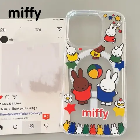 Kawaii Miffy Iphone 7/8/XS/XR/11/12/13/14/15/16ProMax 전화 케이스 실리콘 안티 드롭 단순 올랩 소프트 케이스 크리스마스 장난감 선물 8 Kawaii Miffy 전화 케이스 7/8/XS/XR/11/12/13/14/15/16ProMax 실리콘 안티 드롭 자기 매력 모든 랩 소프트 케이스 장난감 선물
