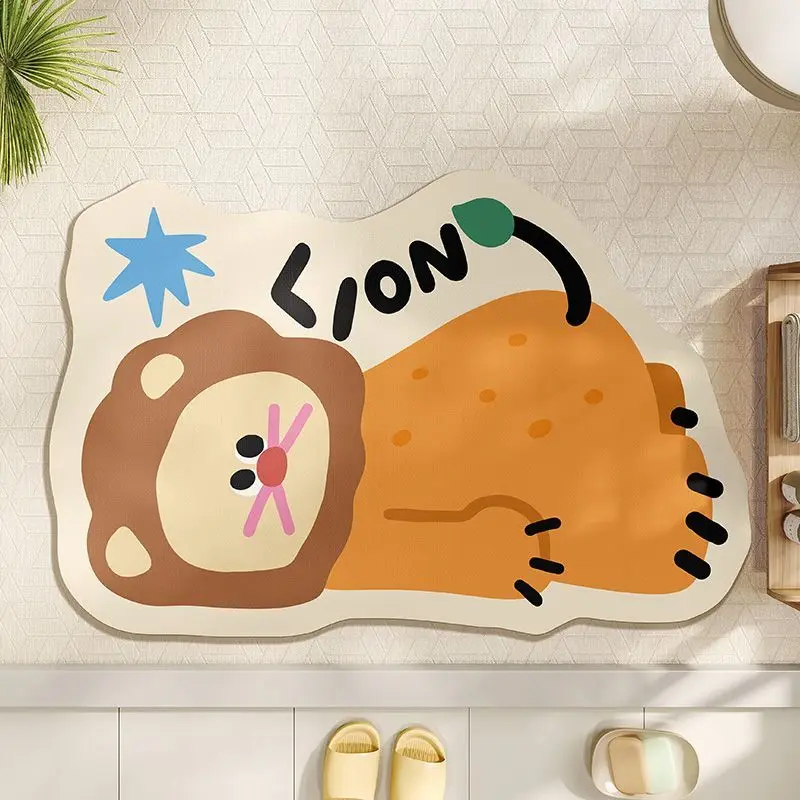 Bathroom diatom mud absorbent floor mat, toilet door non-slip foot pad, toilet toilet anti-drop pad, quick-drying cushion