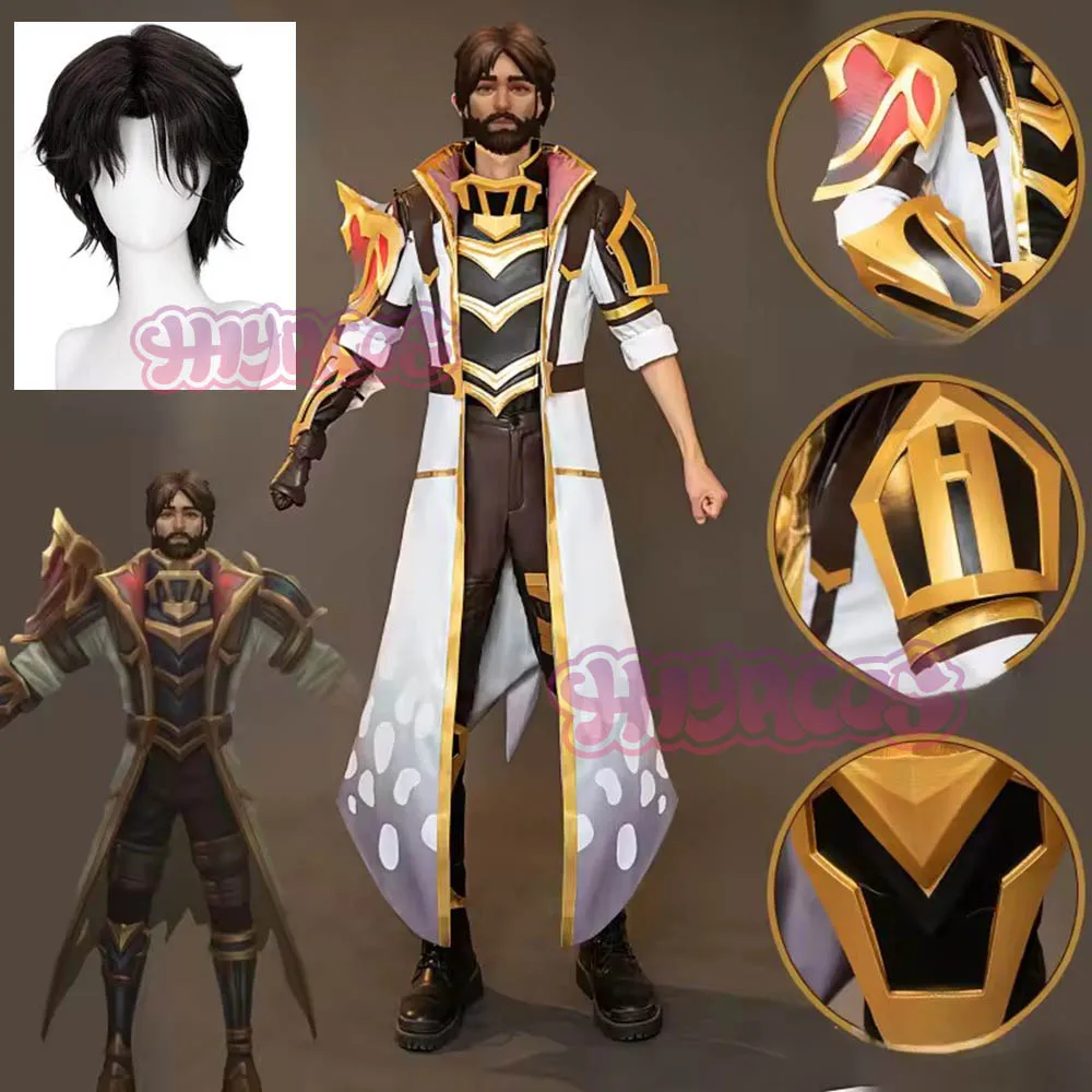 Arcane Season 2 Jayce LOL Cosplay Wig Jayce survivor Costume Handsome armor accessories props complete uniform party men New set