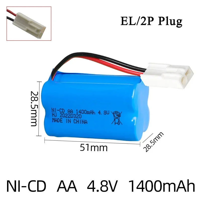 4.8V 1400mAh RC Auto Batterij Vrachtwagens Speelgoed Oplaadbare Batterijen AA NI-CD Batterij Voor Rc Speelgoed Auto's Tanks Robots Guns Boten
