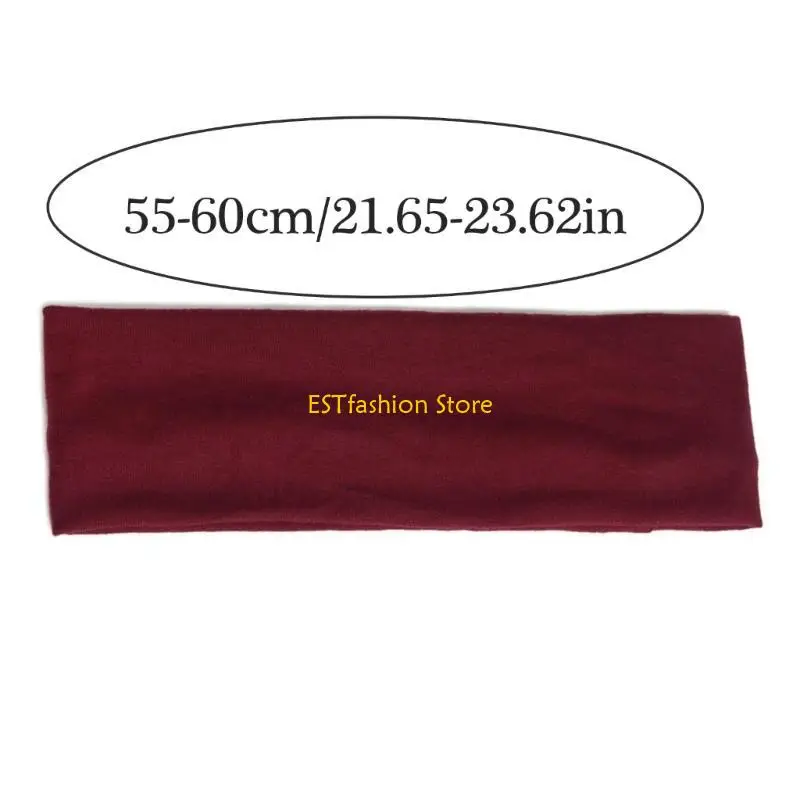 Y5GC Stylish Wide Hairband Sweatband Stretchy Headband for Sports Fitness Workout