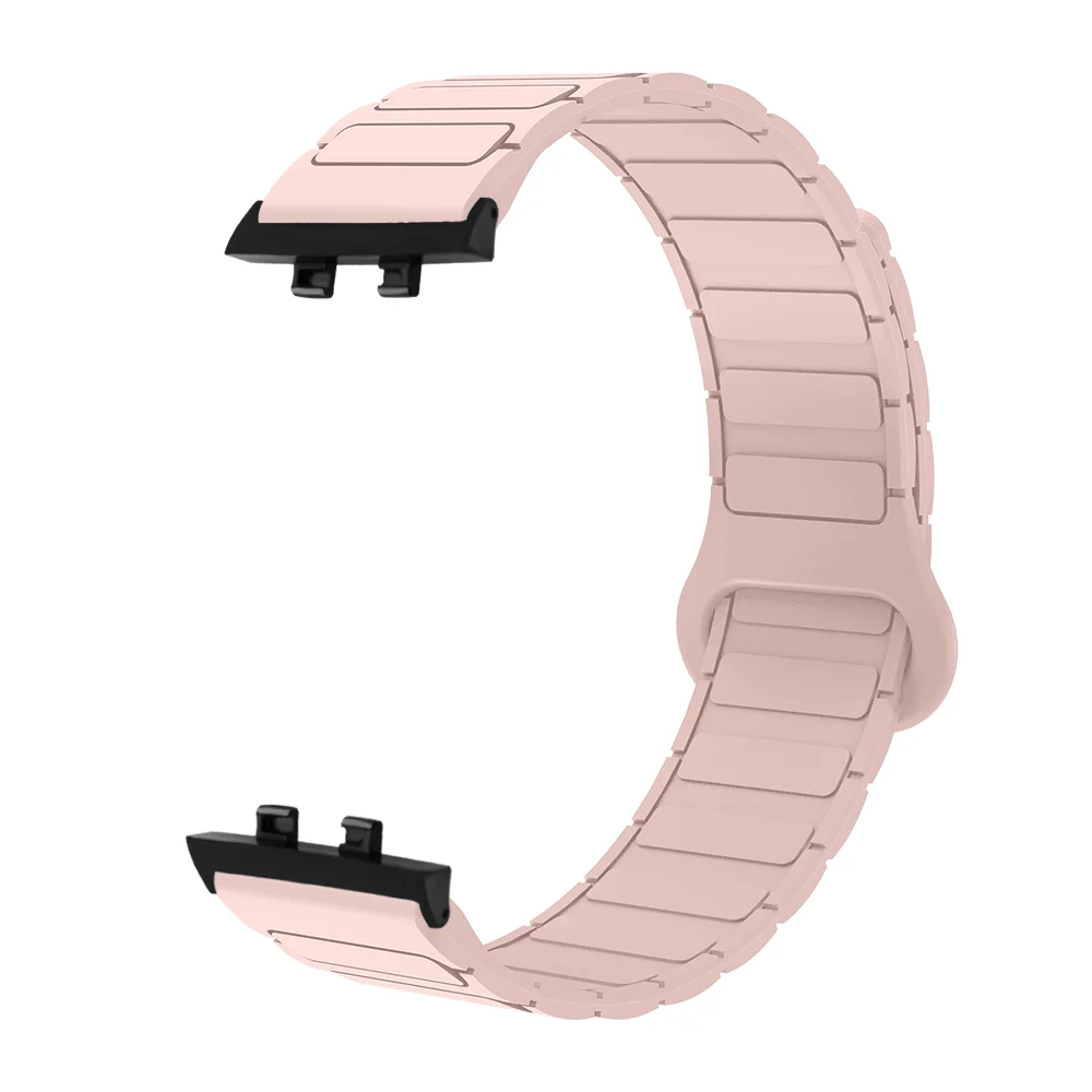 

20mm 22mm Magnetic Wristband For OPPO Watch 3/3Pro Armor Style Stable Buckle Quick Release Skin-friendly Silicone Watch Strap