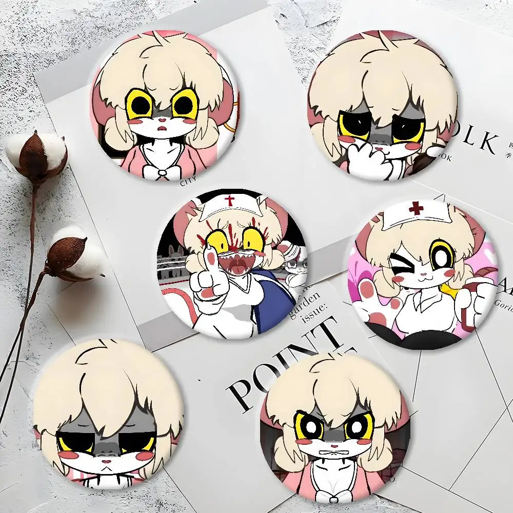 الرهيب ماوس L-لورنا لطيف المينا الإلكترونية شارات الإبداعية صفيح دبابيس مضحك شارة بروش معدني للملابس قبعة ديكور مجوهرات هدايا