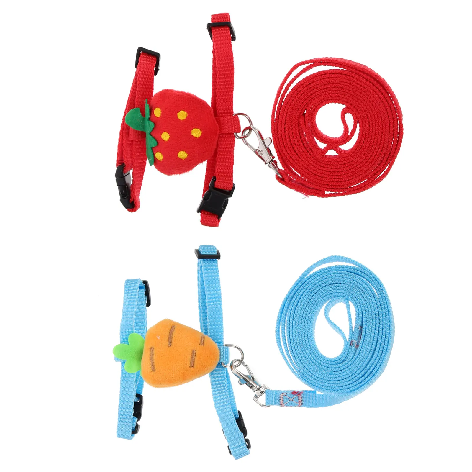 

2Sets Rabbit Harness and Leash Sturdy Adjustable Pet Harness Kit Fashionable Bunny Leash for Walking Comfortable Fit