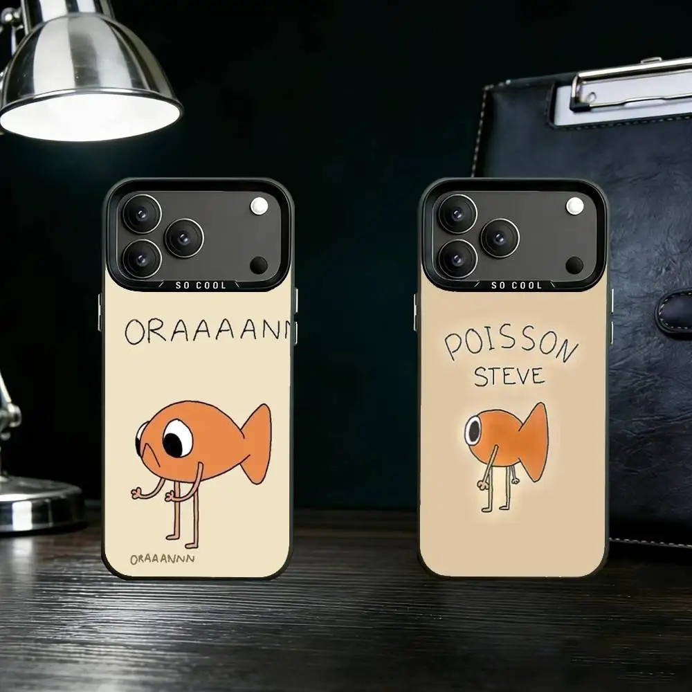 

Steve Le Poisson Phone Case For iPhone 17 16 15 14 13 12 11 Pro Max Plus Silver Matte Black Cover