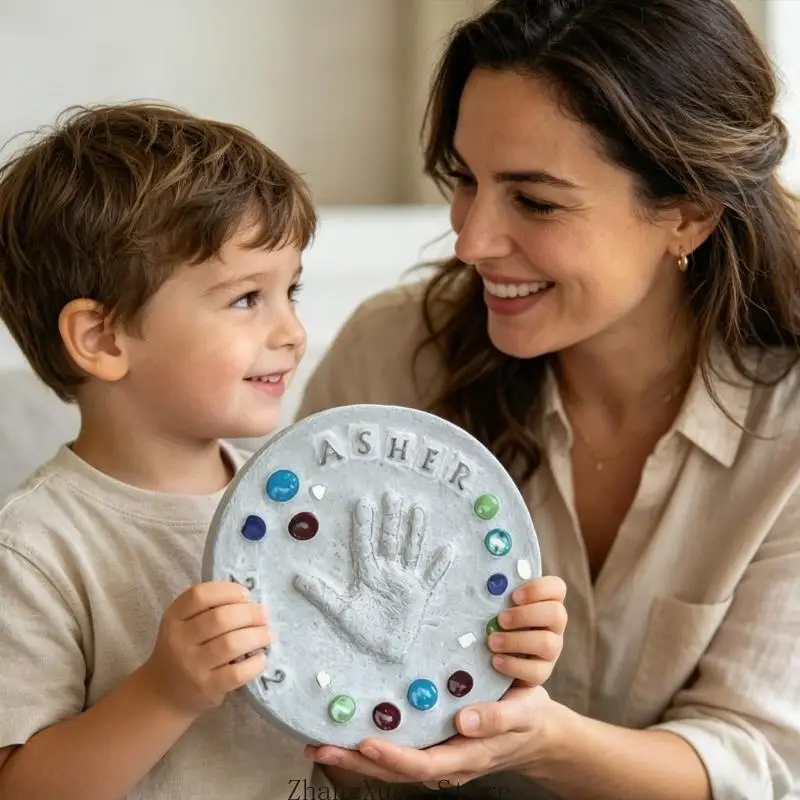 DIY Handabdruck-Trittsteinset, sicheres Pflaster-Zubehör für Familienspaßaktivitäten 3XUF – Detail 5