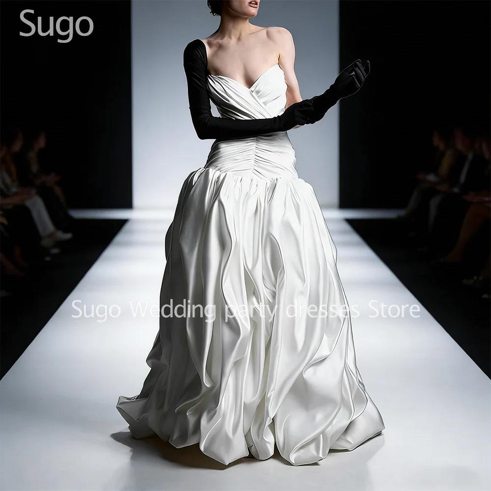 

Новые Элегантные Длинные Свадебные Платья 2026 года на Заказ: Модель А-силуэта с Вырезом «Сердечко», Длина в Пол, для Женщин (Vestidos De Novias)