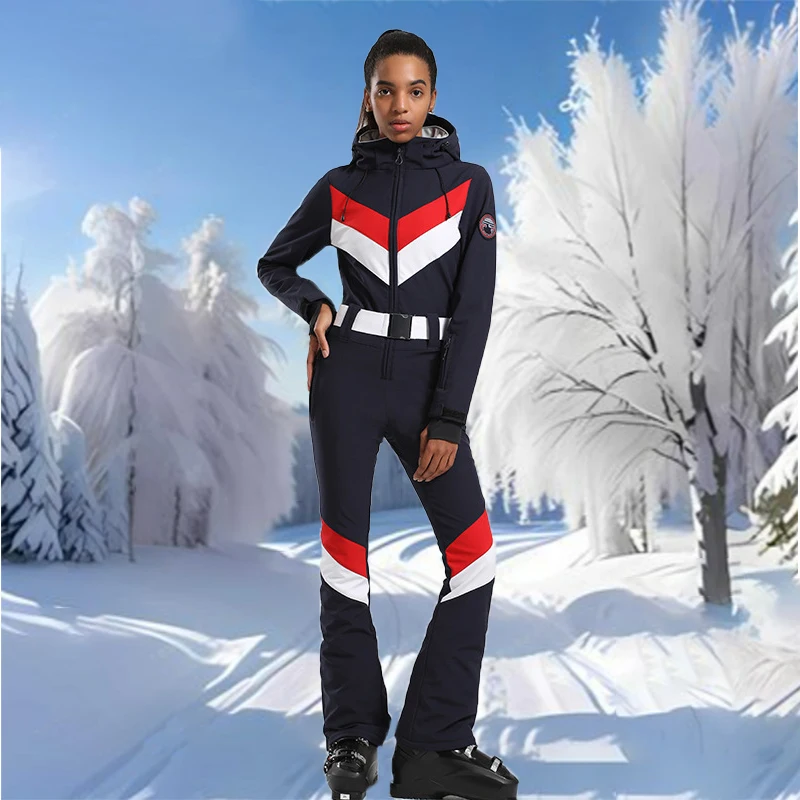 

Ski Set Outdoor One Piece Windproof Snowboard Wear Waterproof Winter Clothing Overalls Skiing Suites 2025 Women Female Snowsuit