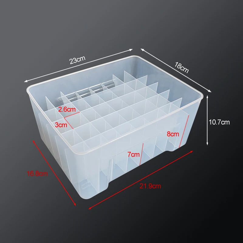 40 Grids Plastic Fishing Tackle Box Webfoot Octopus Storage Organizer Lined Box Squid Jig Container Hard Lure Sea Tool Case