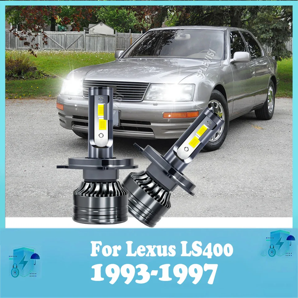 2Pcs  Canbus Bulb Led Lamp CSP Car Headlights 180W 12v For Lexus LS400 1993 1994 1995 1996 1997
