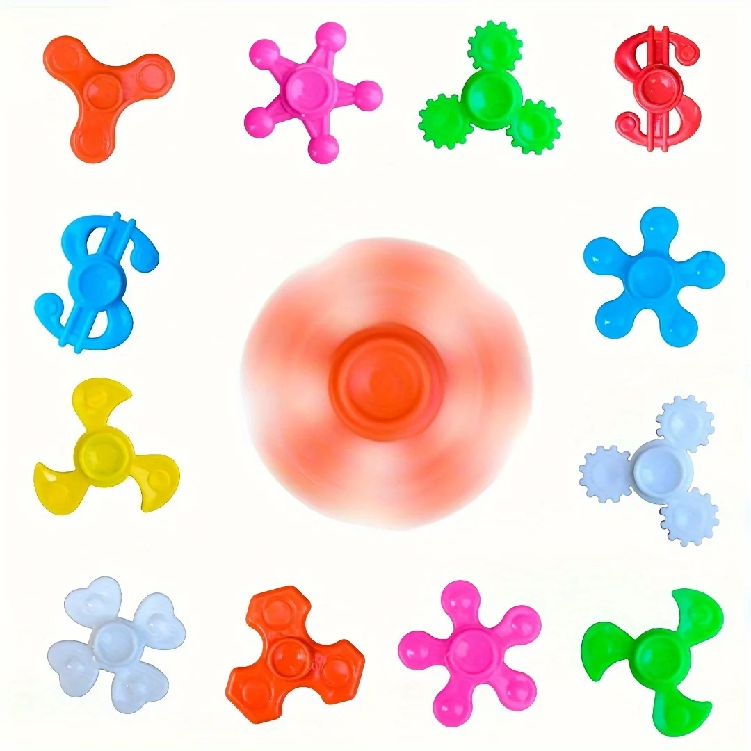 6/100pcs Mini Fidget Spinner Toys,Stress Relief Sensory Toys,Birthday Party Favors Gifts for Kids Classroom Prizes Supplies