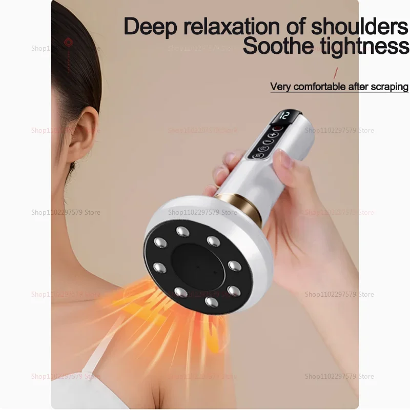 Portable Body Massager Electric GuaSha Anti Cellulite Vacuum Suction Cup Beauty Health Scraping Infrared Heat Slimming Massage