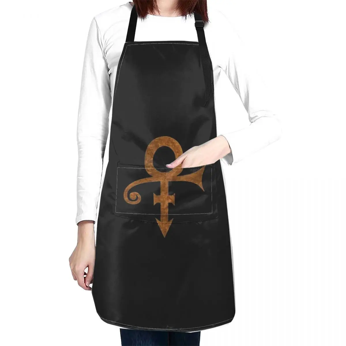 Prince Symbol Apron cleanings Household Items Kitchen For Women Kitchen Apron