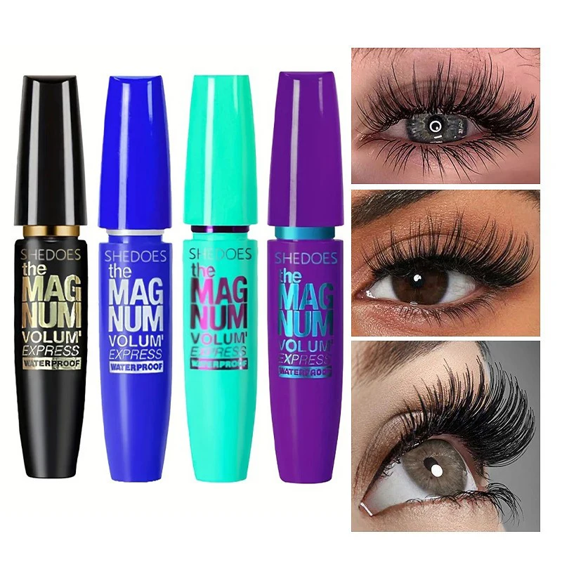 4D Black Mascara Zagęszczający, wydłużający, podkręcający, wodoodporny tusz do rzęs z płynnymi włóknami