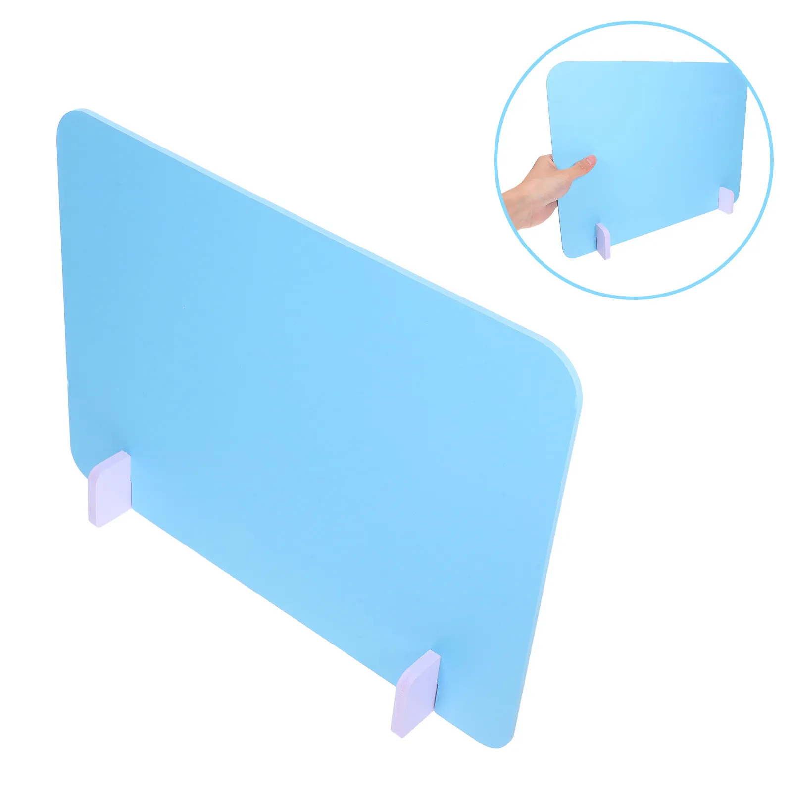 2Sets Desktop Partition Board Blue Acoustic Desk Dividers Isolation Panels for Students Office Privacy Study Testing Dining