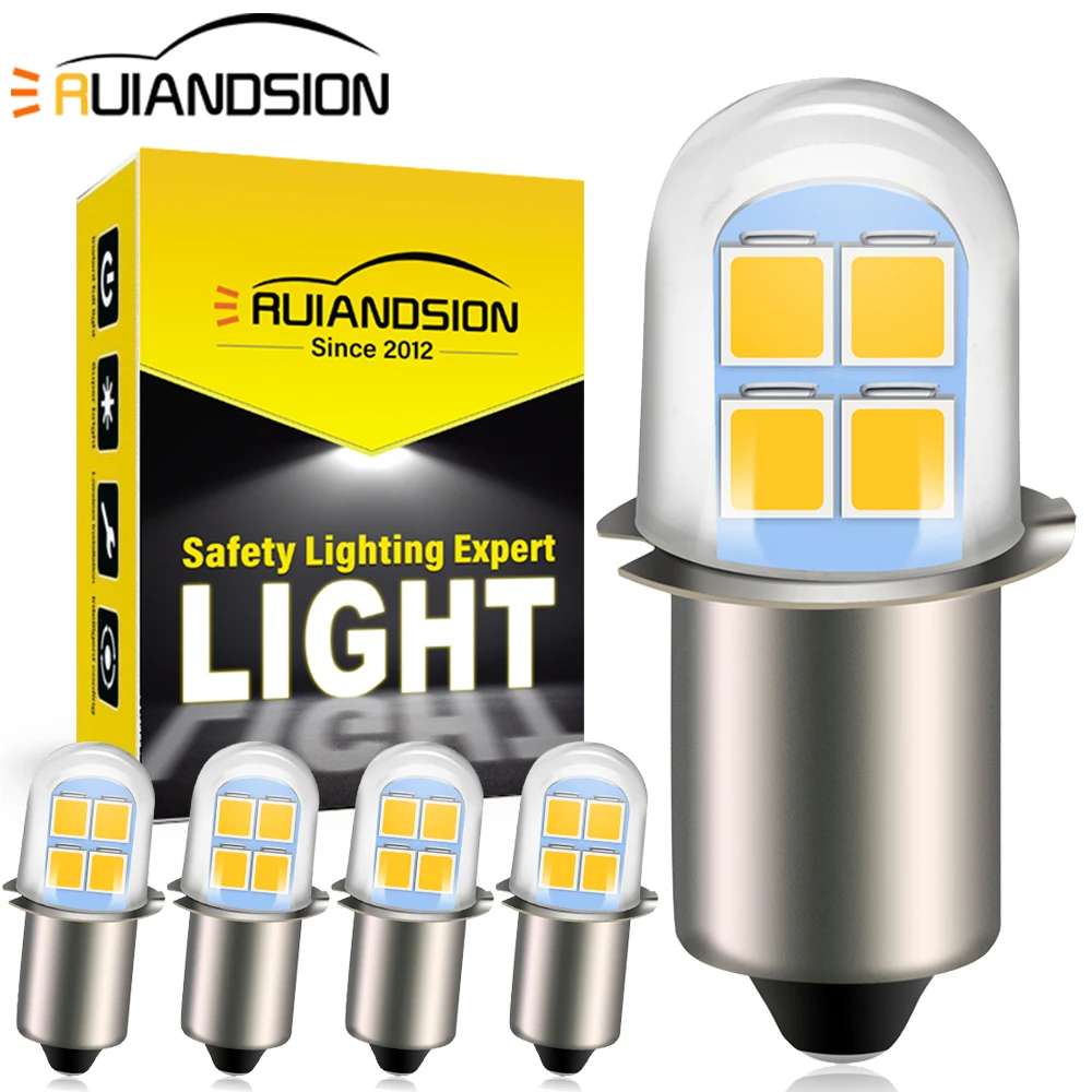 1/2/4PCS E10 P13.5S 소형 LED 4-6V 2835 칩 손전등 범용 교체 야외 캠핑 하이킹 동굴 탐험 자전거 램...