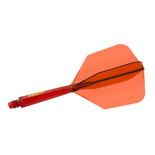 Imagen 2 del producto CUESOUL ROST 77 Eje y vuelo de dardos integrados, juego de 3 piezas con forma de ala grande, color transparente