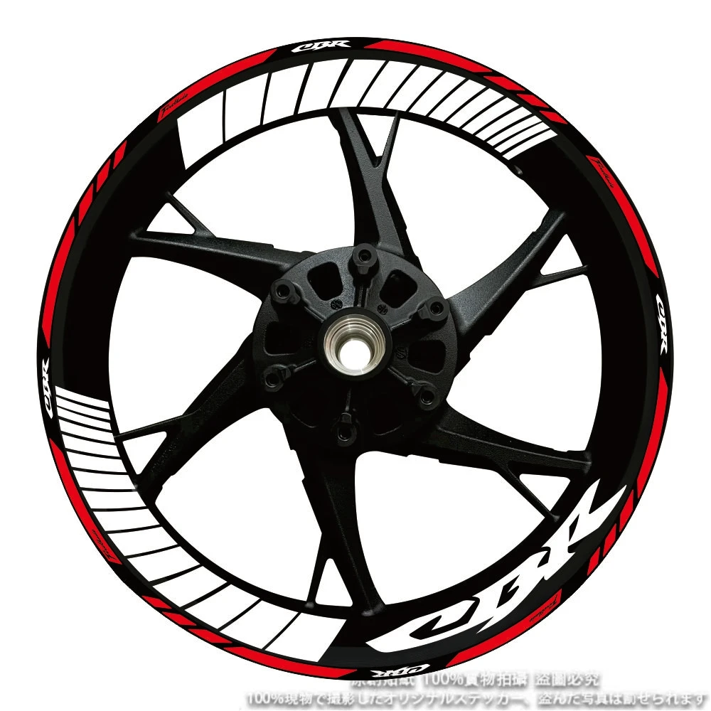 Autocollant de jante de roue de moto, bande de décalcomanie à rayures, accessoires pour Honda HRC CBR 1100 CBR1000RR 600RR 125 CBR650/500/300/250 R