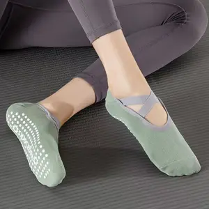 Breathable Anti-Surapante Yoga socks for women, bandage ankle, ballet dance, pilates sports socks, high quality, ladies 10 Main Sales Half Pilates - №3
