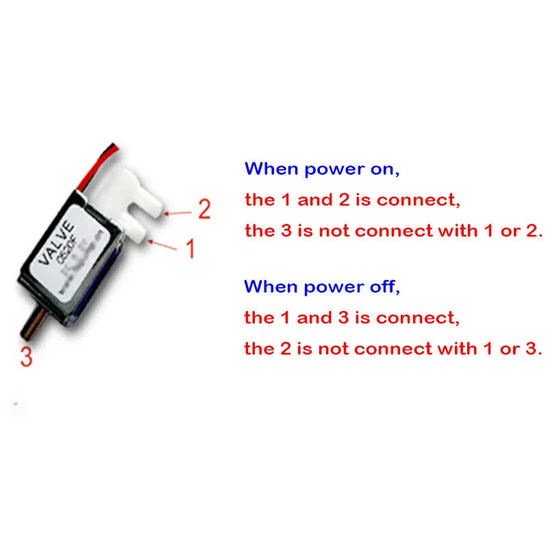 Micro Mini válvula solenoide de CC, 3V/4,5 V/ 6V/ 12V/ 24V, 2 posiciones, 3 vías, válvula de aire de Gas, válvula de ventilación, Control de flujo