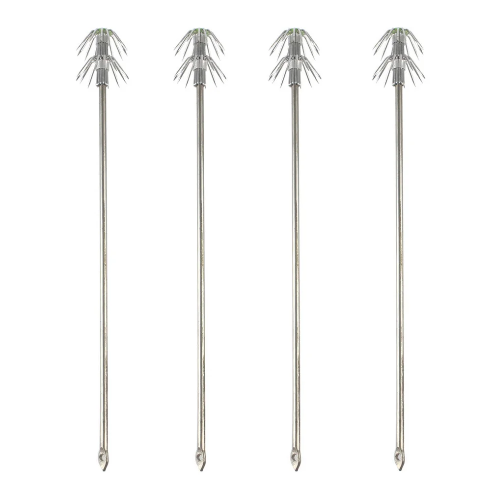 

4Pc Premium Stainless Steel Squid Fishing Hooks Umbrella Design Deep Sea Tackle Special Barb Circle Hook for High Strength