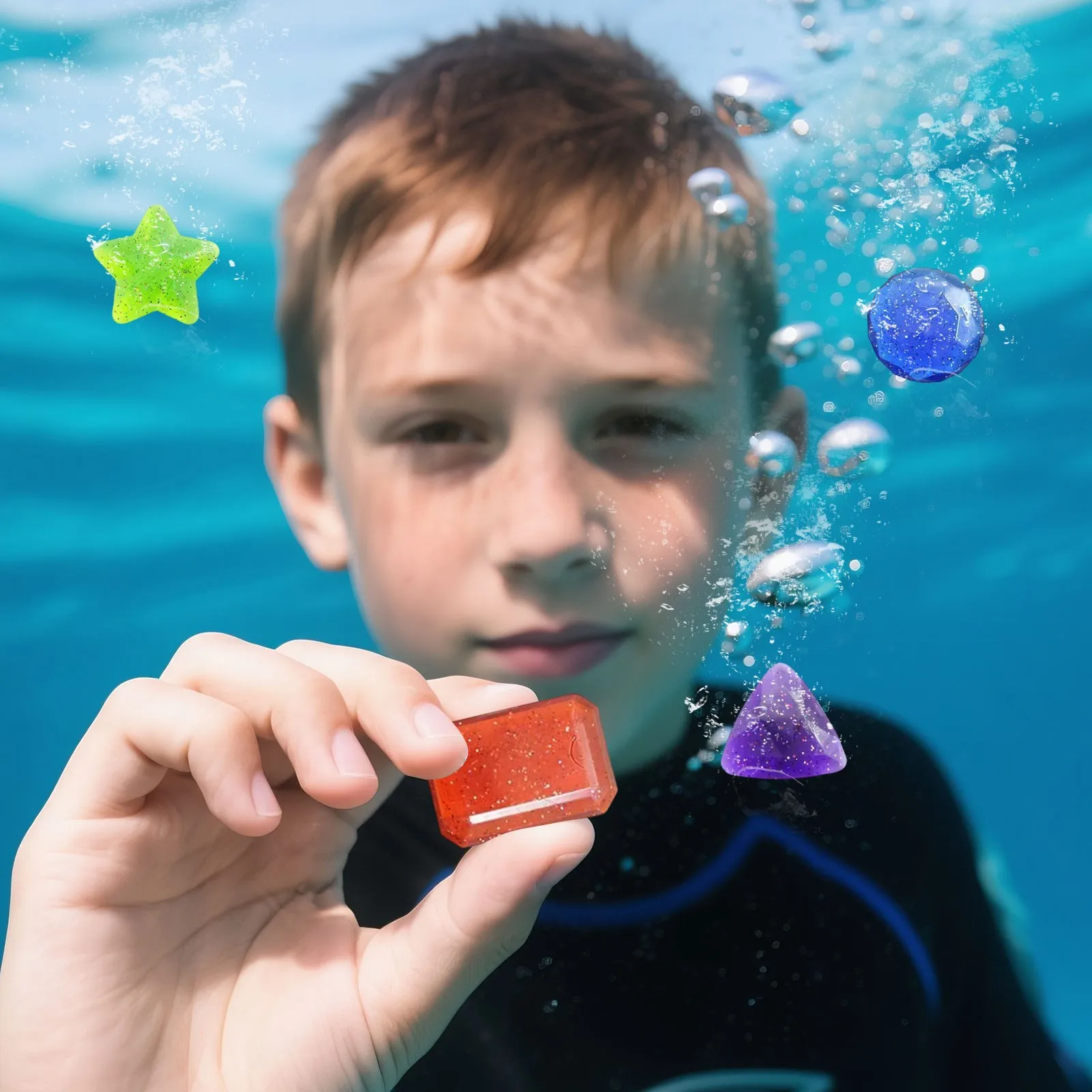 Piscina estiva all'aperto Affondamento Giocattolo con pietre preziose Divertimento Caccia al tesoro Esplorazione Interazione Gioco Puntelli Simulazione Set subacqueo