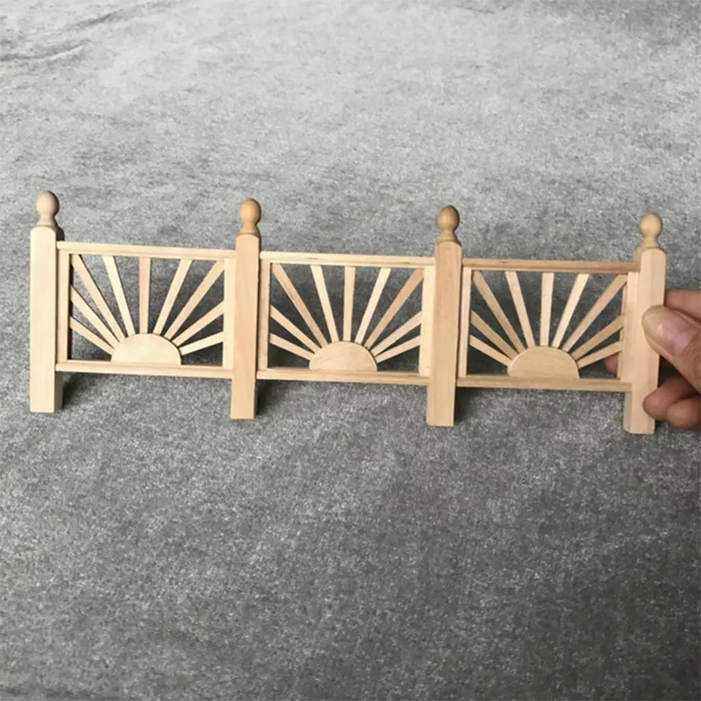 

Retro 1/12 Dolls House Unpainted Fence Model DIY Accessory