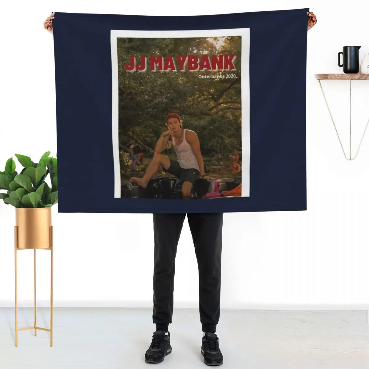 

JJ Maybank Throw Blanket Cozy Light Blanket for Travel Camping Picnic
