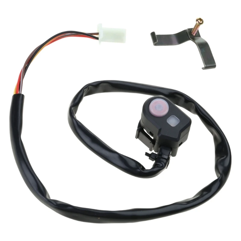 

Q39F Universal Motorcycle Engine Stop Button with Mounting Backplate for ATV,Dirt Pit Bike,Scooter,Quad