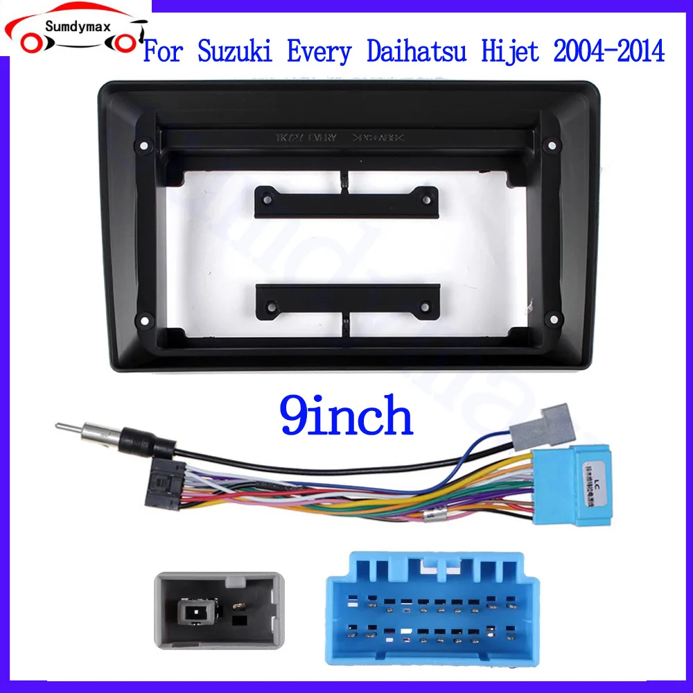 

9-дюймовый автомобильный радиоприемник для Suzuki Every Daihatsu Hijet 2004-2014, стерео головное устройство, Android MP5, GPS, видеоплеер, панель, рама приборной панели